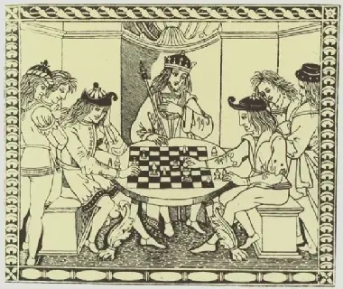 Vieille photo de personnes jouant aux échecs
